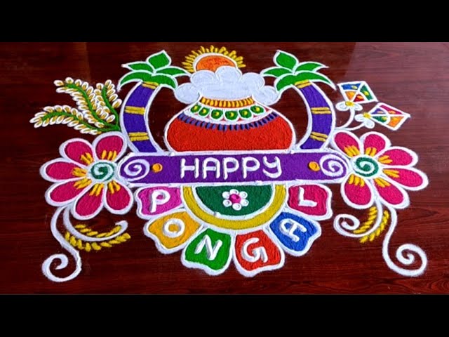 Sankranti Pongal Rangolis 🌷 6+2dots Rangolis 🌷 Bhogi Kundala Muggulu 🌷 Pongal Pot Rangolis 🌷 Bhogi M