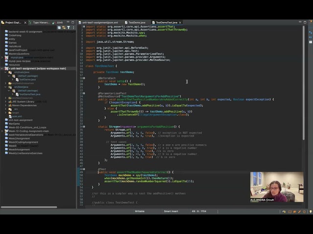 JUnit testing