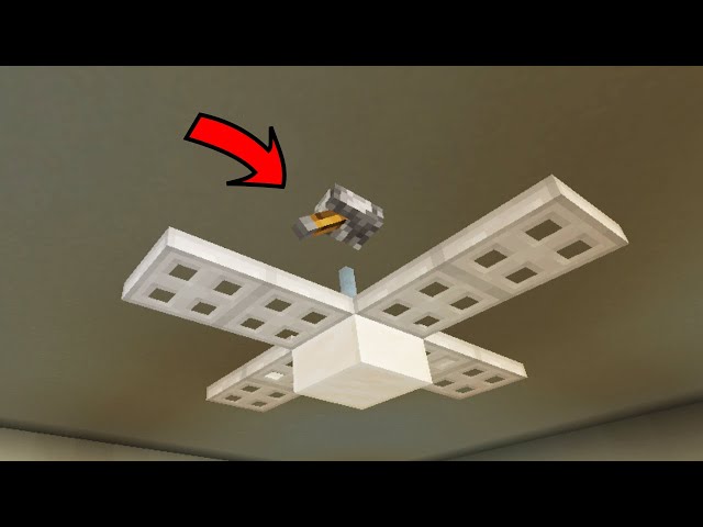 How to make a working ceiling fan in minecraft Bedrock & Java
