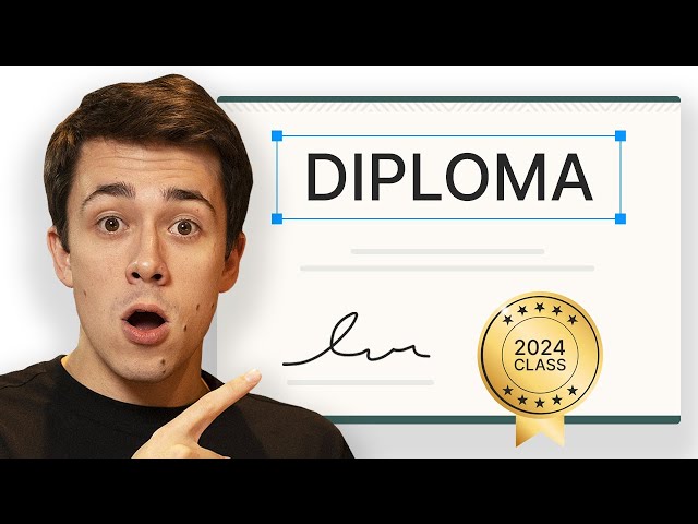 How to Make a Diploma Certificate in 4 Minutes!
