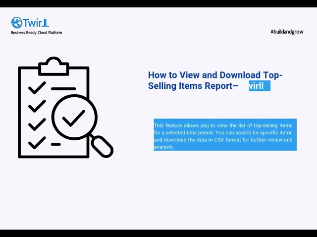 How to View and Download Top-Selling Items report