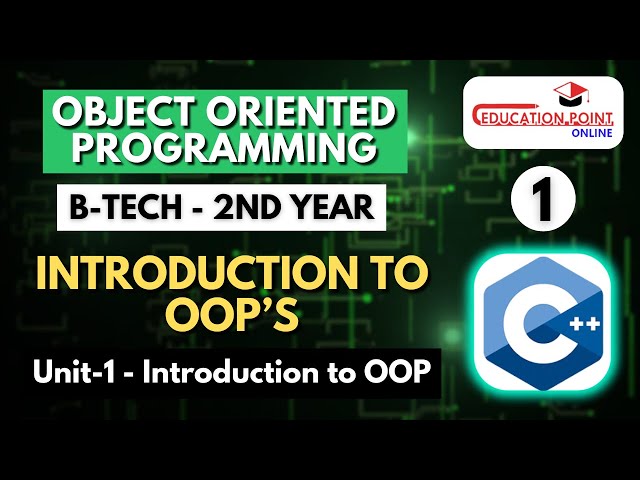 Lec 1 | Introduction to OOP's | OOPM B-Tech 2nd Year