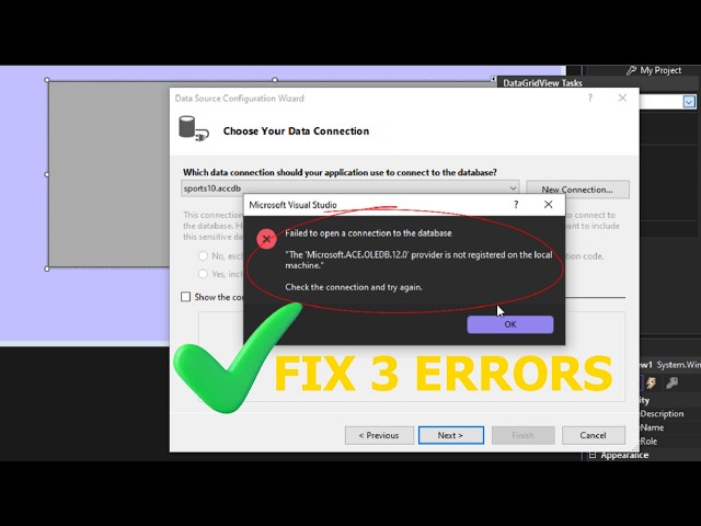 Connect Microsoft Access Database with Visual Studio 2026 (VB.NET & C#) Without Errors