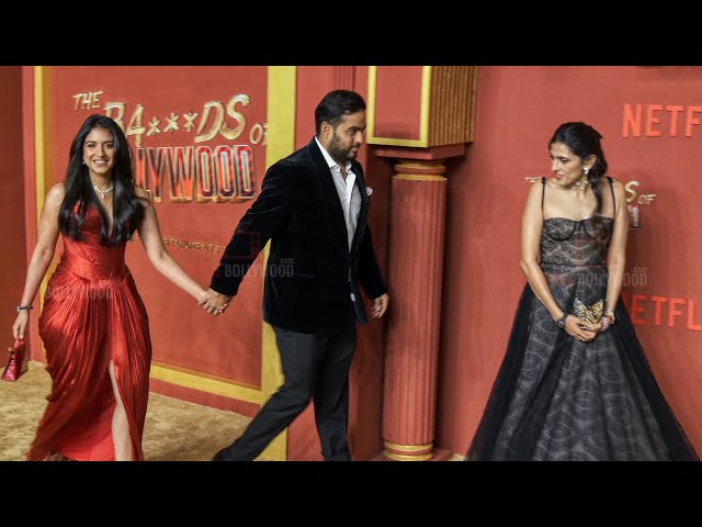 Akash Ambani with Wife Shloka Mehta and Sister-in-law Radhika Merchant at The Bads of Bollywood P...