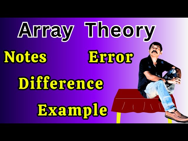 Java Array Theory Key Points | Examples | Error | Difference | Output