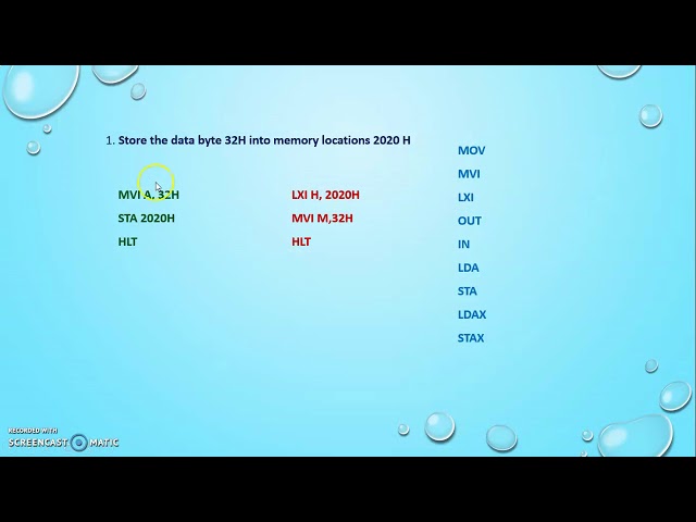 8085 ASSEMBLY PROGRAMMING PART1