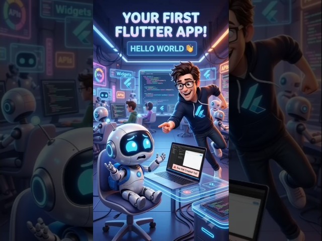 Create Your First Flutter App! 🚀 | Hello World Tutorial for Beginners #shorts #explore #newtreading