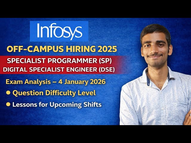 Infosys SP & DSE Exam Analysis 2025 | Question Difficulty | Lessons for Upcoming Shift