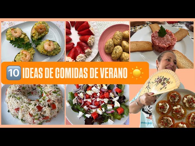10 IDEAS de COMIDAS para VERANO. FRESCAS, FÁCILES, RÁPIDAS y BARATAS☀️