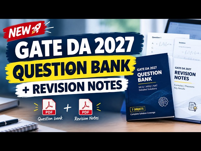 GATE DA 2027 Question Bank & Revision Notes | 1200+ Questions + Complete Syllabus Revision
