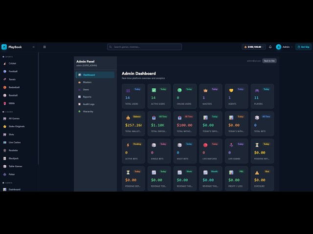 Playbook11 – Full Stack Fantasy Sports Platform | React, Next.js, NestJS Demo