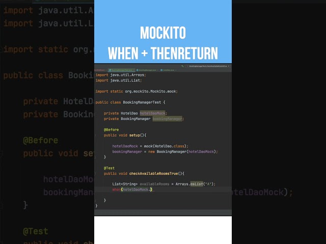 Use When and ThenReturn with Mockito #Mockito #unittesting