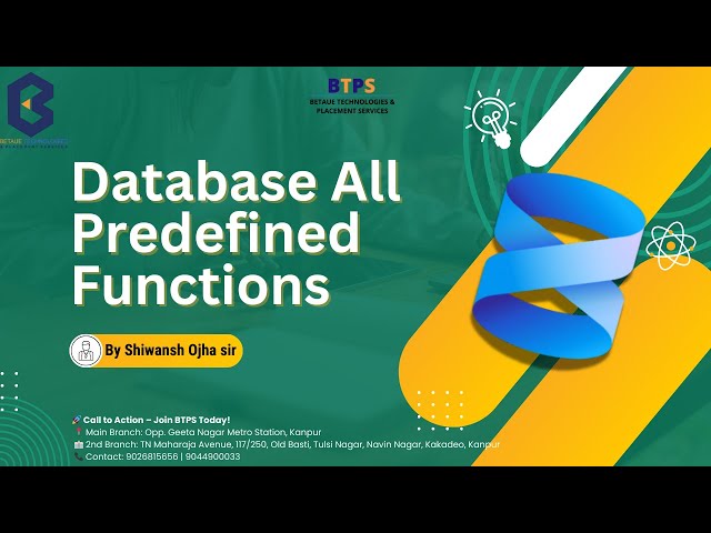 Database All Predefined Functions in MSSQL