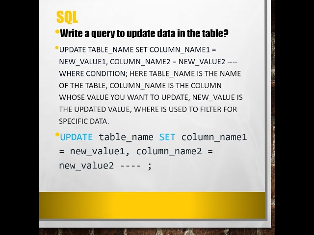 Infosys SQL - PLSQL Interview Questions and Answers 3 to 8 years experienced #sql #plsql - Part 4