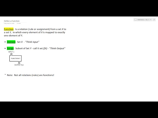 Function or Not - Definition of a function.