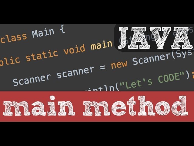 main method and program structure in Java - programming tutorial