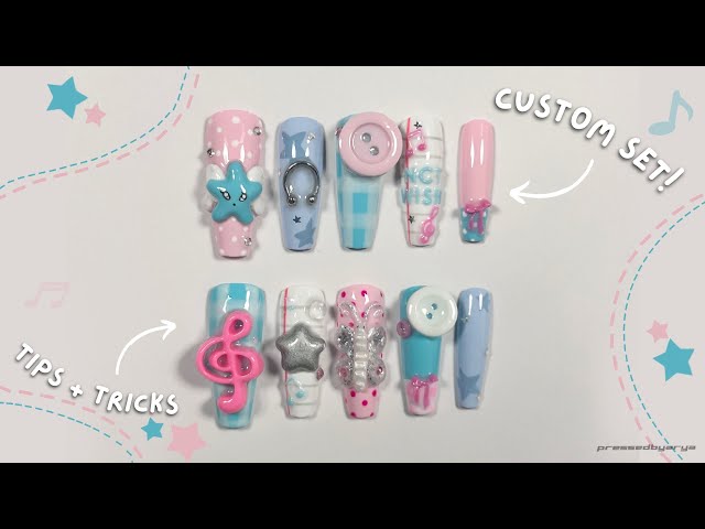 Making Custom Nails!! ˚୨୧⋆｡✨🪽| Beginner friendly nail tutorial! ｡˚ ⋆