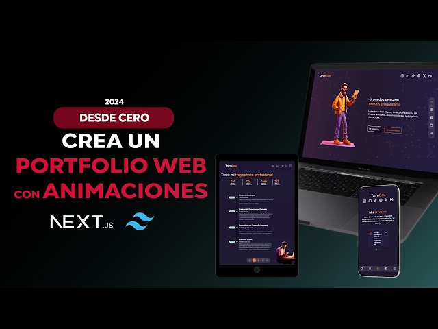 React Portfolio web moderno con animaciones | NextJS, Tailwind CSS y Framer Motion | Desde 0 🔥