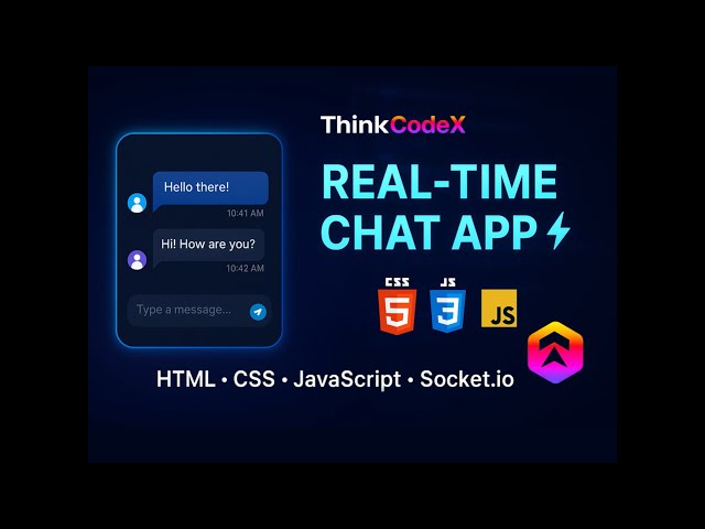 🚀 Build a Real-Time Chat App using HTML, CSS, JavaScript & Socket.io | Full Project | ThinkCodeX