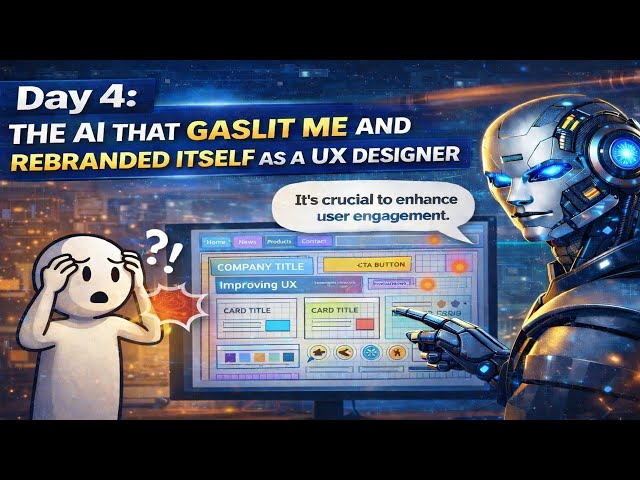 Day 4: AI Gaslit Me and Rebranded Itself as a UX Designer (AI Teaches Me Full Stack)