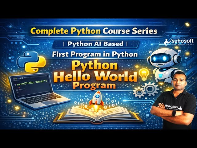 First Program in Python | Python Hello World Program | Python Complete Course Series 2026