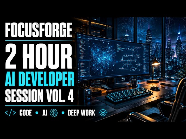 2 Hour AI Developer Session Vol. 4 | Futuristic Focus Music for Coding, AI & Deep Work