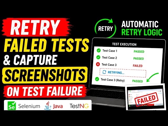 Implement Retry Logic & Capture Screenshots on Test Failure Retry | Logic + Screenshot on Failure