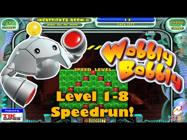 Speedrunning Level 1-8 with Shooter The Robot! - Wobbly Bobbly