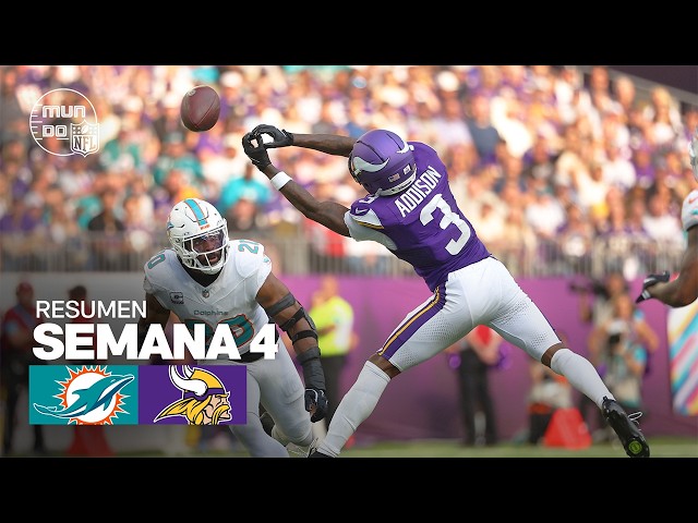 Miami Dolphins vs. Minnesota Vikings | Semana 4 - Temporada NFL 2026 | Resumen en español