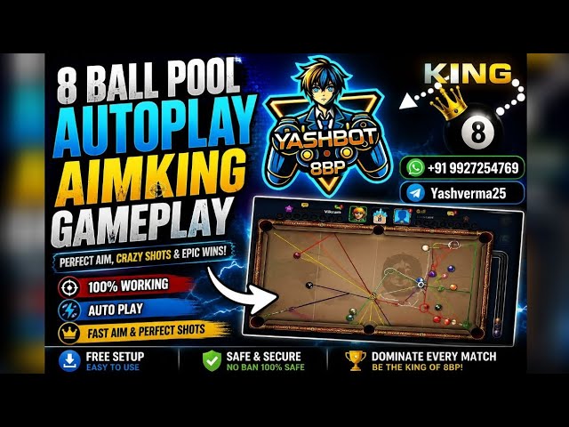 🎱 8 Ball Pool AimKing Gameplay 2026 🔥 | Perfect Aim, Crazy Shots & Epic Wins