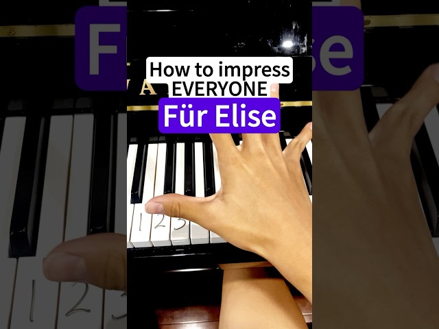 Für Elise - easy piano tutorial