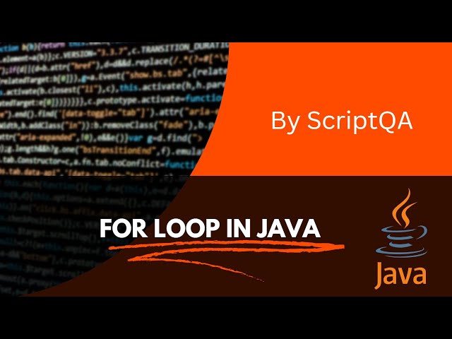 CONTROL FLOW STATEMENT: FOR LOOP IN  JAVA