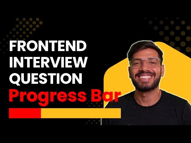 Build a ProgressBar in React JS | Frontend Interview Challenge | CodeWithKai