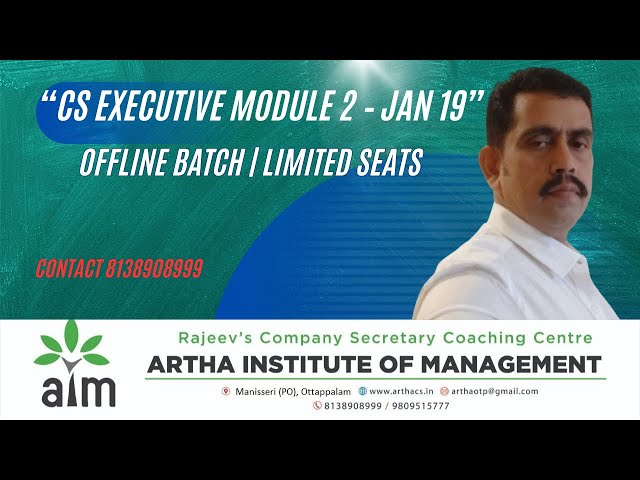 CS Executive Module 2 Offline Classes -- Starting Jan 19 | Limited Seats