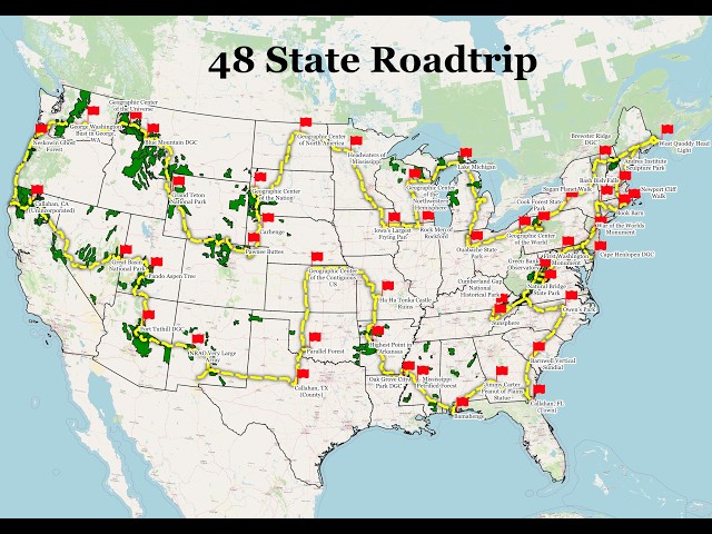 What is the Fastest Road Trip Through All 48 Contiguous U.S. States