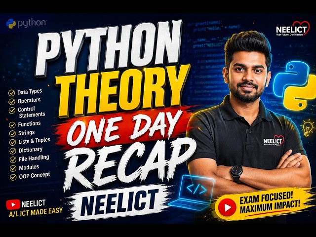 Python One Day Recap 2026 | Everything You Need Before the Exam | NEELICT