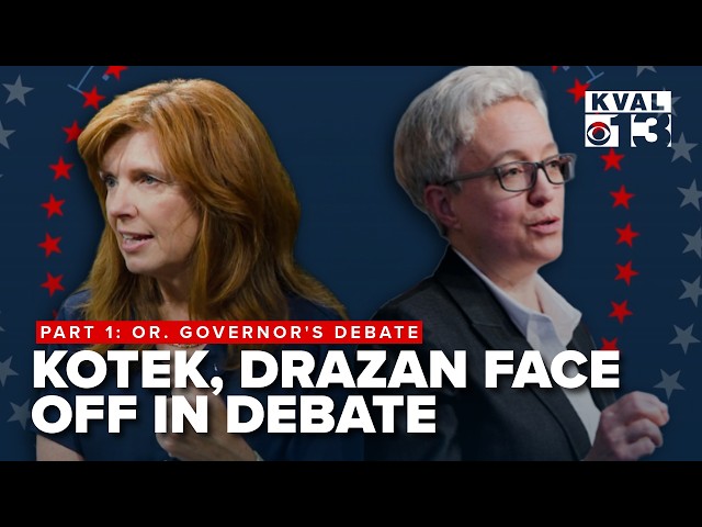 PART 1: Oregon Governor's Debate - Kotek, Drazan face-off on questions about farmers, data centers