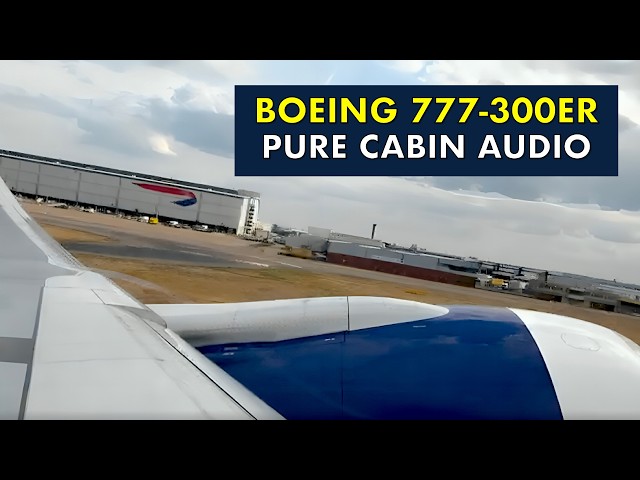 British Airways Boeing 777-300ER Flight Sound | London Heathrow to Washington Dulles