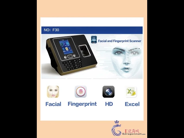 F30 LCD Attendance Face Recognition & Fingerprint Scanner Biometrics Time Attendance Clock Attend...