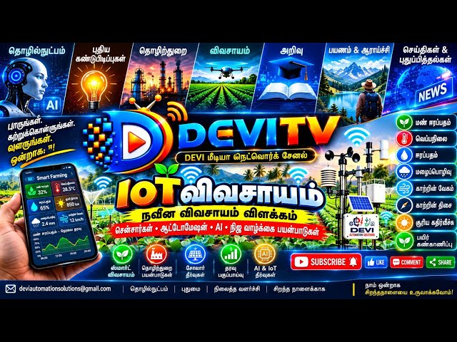 6DT.🌱 IoT Farming Explained | Smart Agriculture, Sensors, Automation & AI-Tamil 