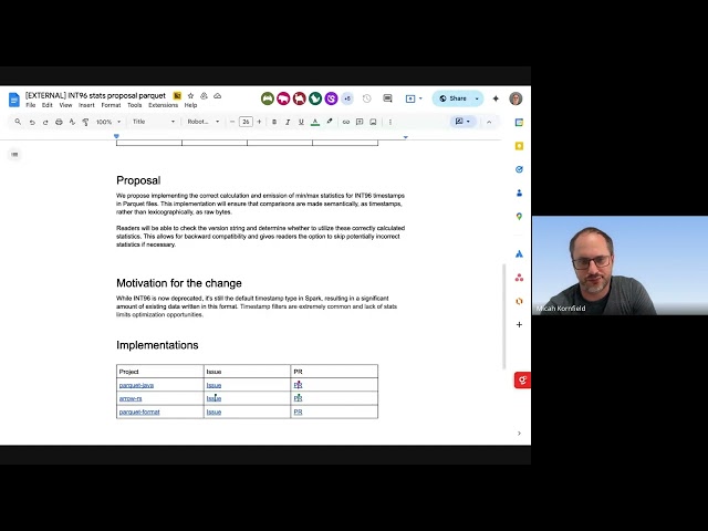 Apache Parquet Community Sync  2025-06-25