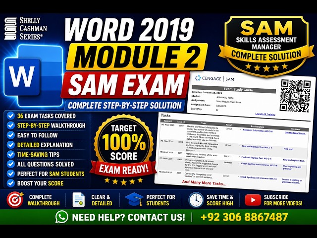 SAM Word Module 2 Exam | Full Tutorial | Microsoft Word