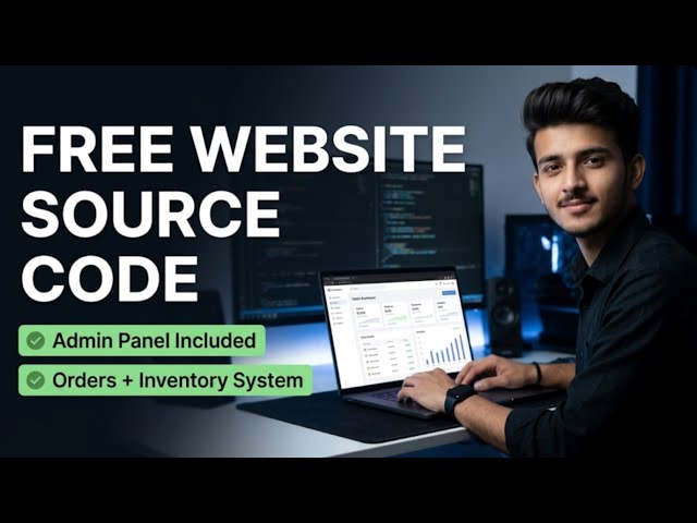 FREE E-Commerce Website Source Code | Complete Admin Panel (Orders, Inventory, Users)