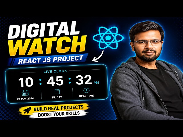 React JS Project for Beginners | Digital Clock App Tutorial