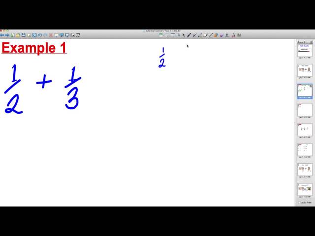 Adding fractions (different denominators)