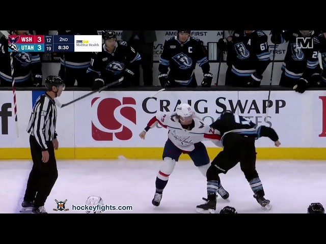 Brandon Duhaime vs Brandon Tanev | Mar 26, 2026 | Washington Capitals vs Utah Mammoth