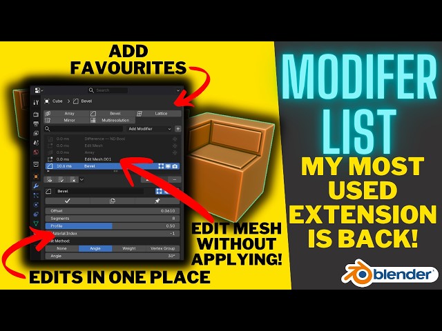 Blender's Modifier List IS BACK! So hyped!