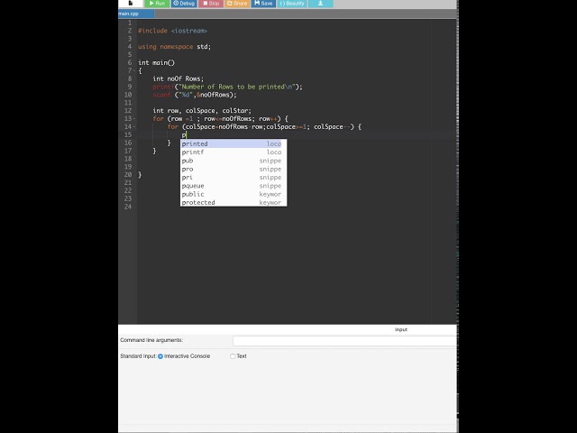 C Practical and Assignment Programs : Pattern Printing : Nested for loop : Computer Aided analysis