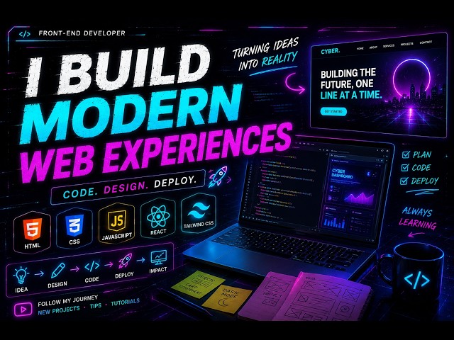 🔥 I Built a Futuristic Front End Developer Portfolio Using HTML & CSS Only