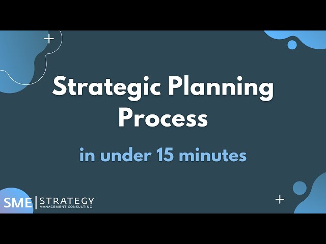 Strategic Planning Process in under 15 Minutes